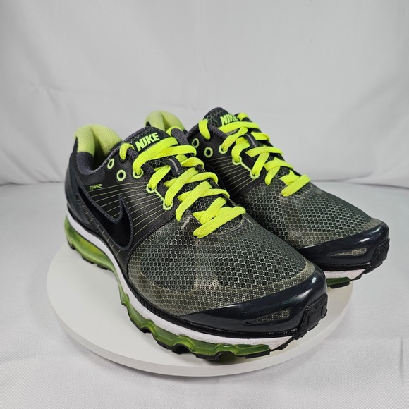 Nike‎ Air Max 2010 Men's Running Shoes Gray Neon Green Size 11 386368 004
